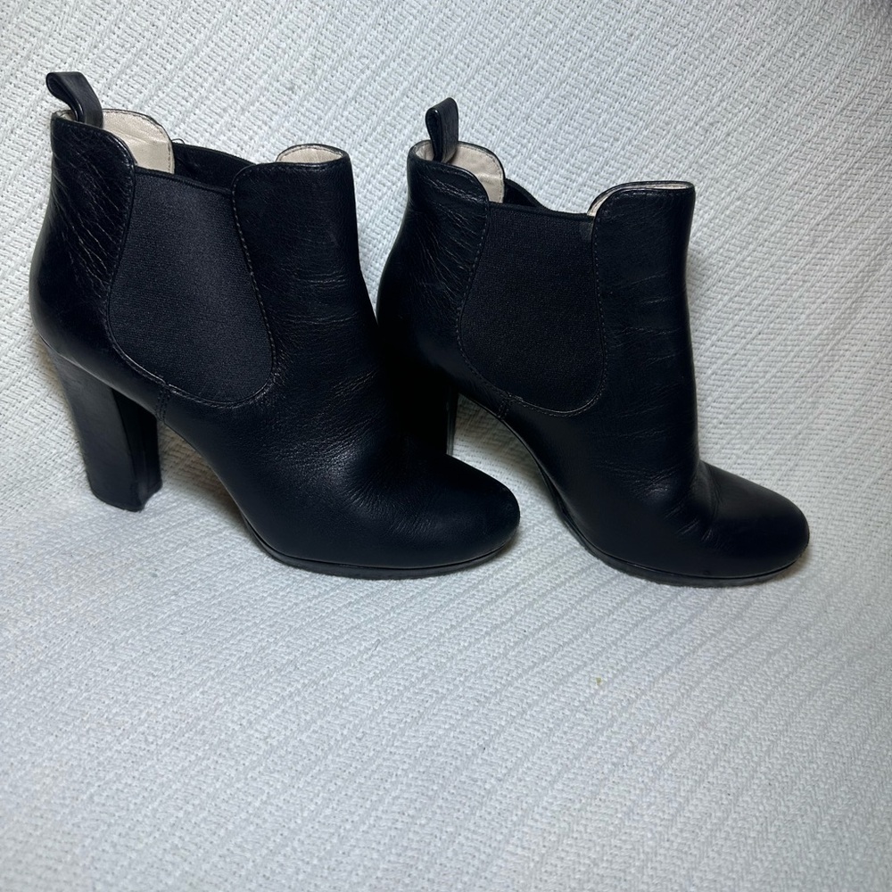 Prada Black Leather Ankle Boots - Picture 3 of 15
